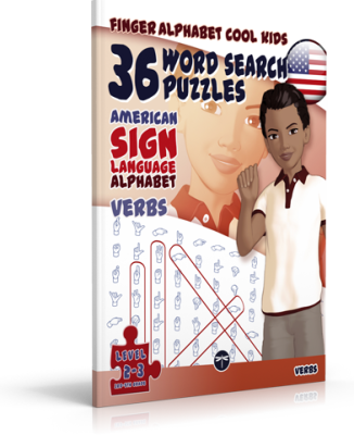 36 Word Search Puzzles with the ASL Alphabet: VERBS