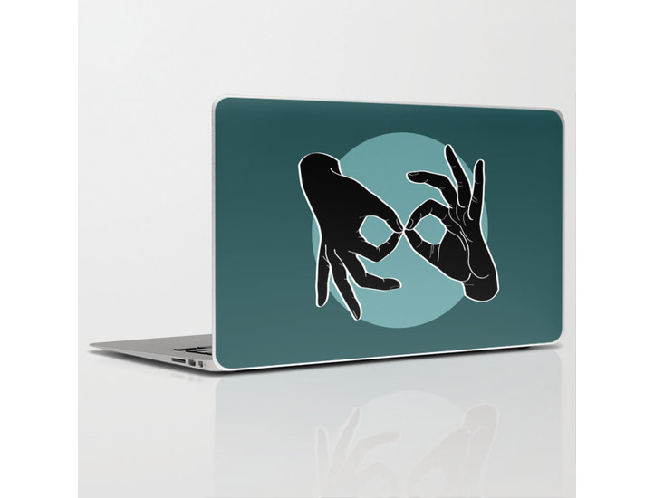 Society6 – Laptop Skins – Black on Turquoise 07