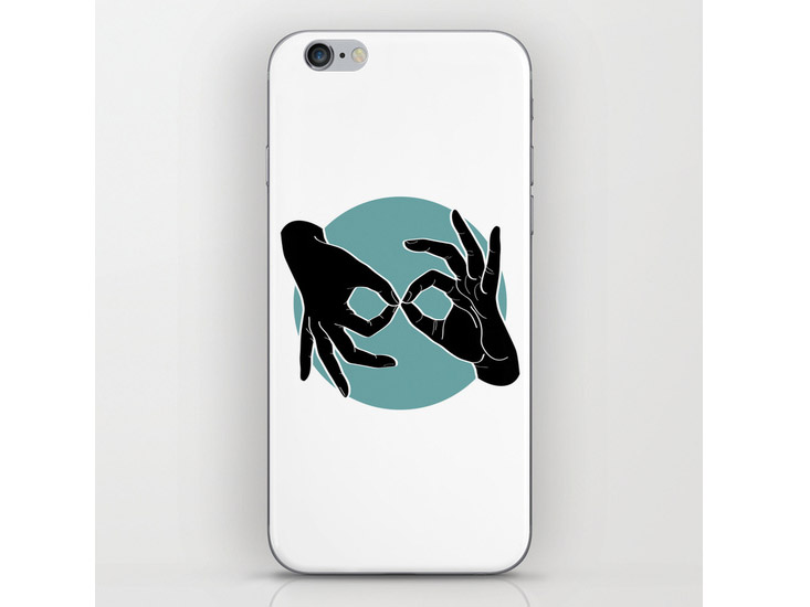 Society6 – Phone Skins – Black on Turquoise 00