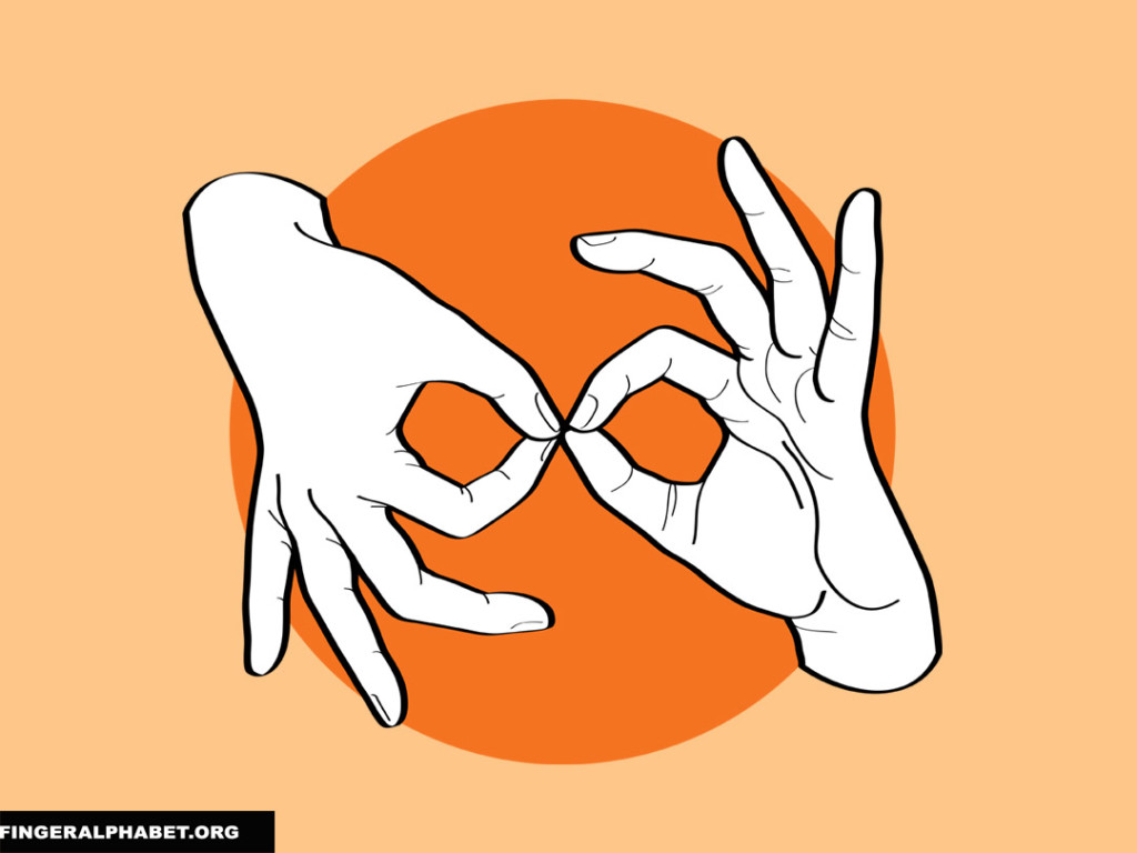 ASL Interpreter – White on Orange