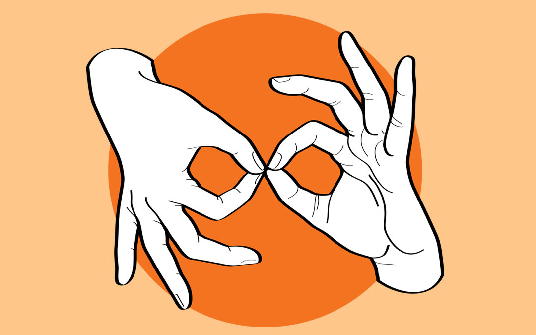 ASL Interpreter – White on Orange