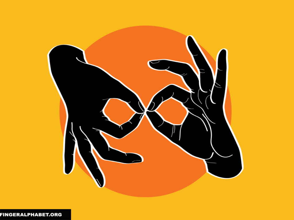 ASL Interpreter – Black on Orange