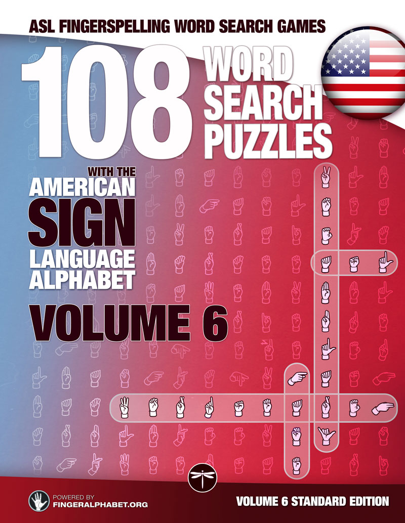 ASL Fingerspelling Word Search Games, Volume 6