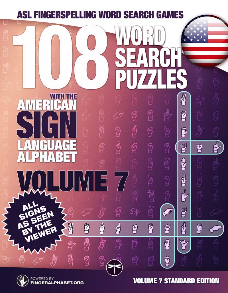 Cover of ASL Fingerspelling Word Search Games, Volume 7