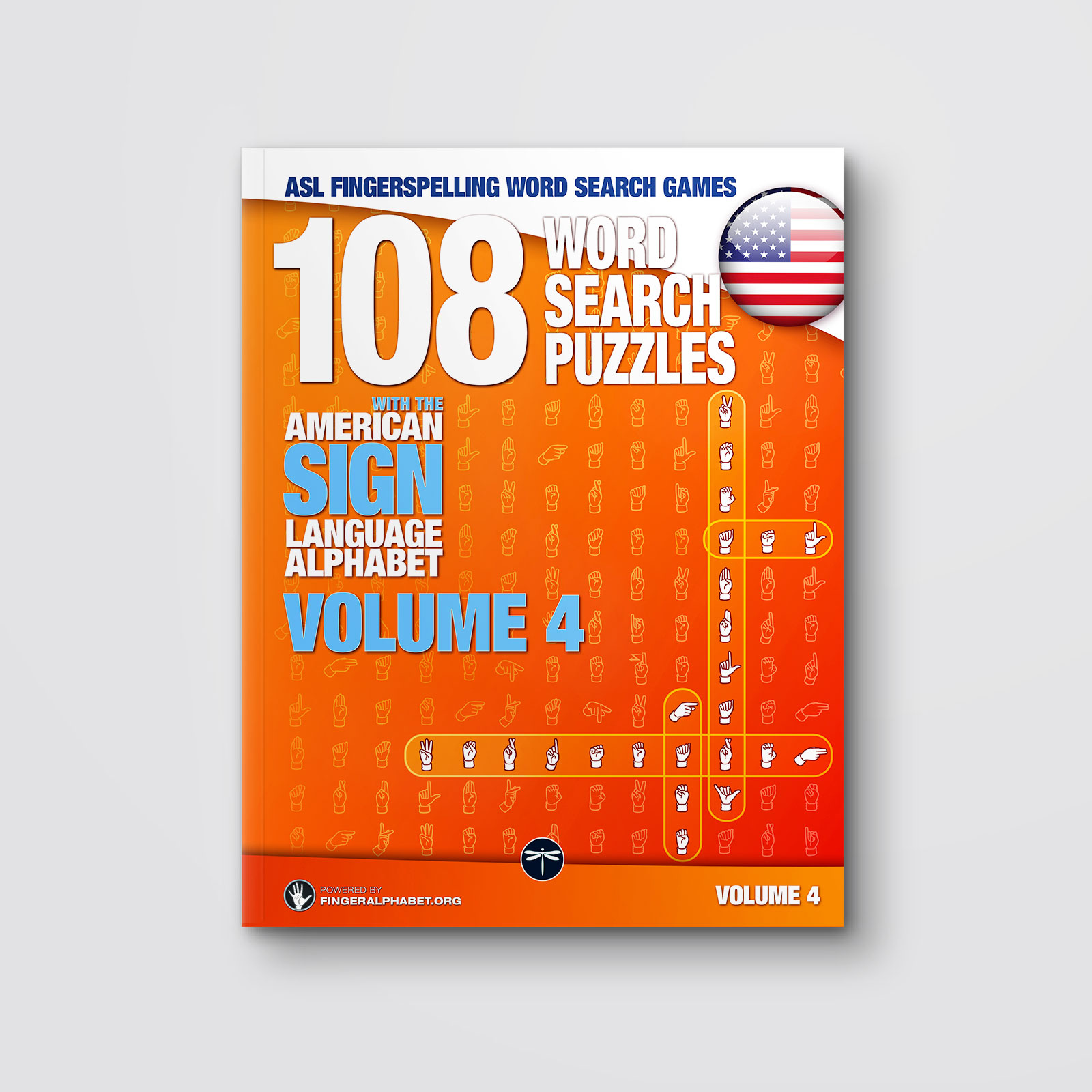 Cover of ASL Fingerspelling Word Search Games, Volume 4