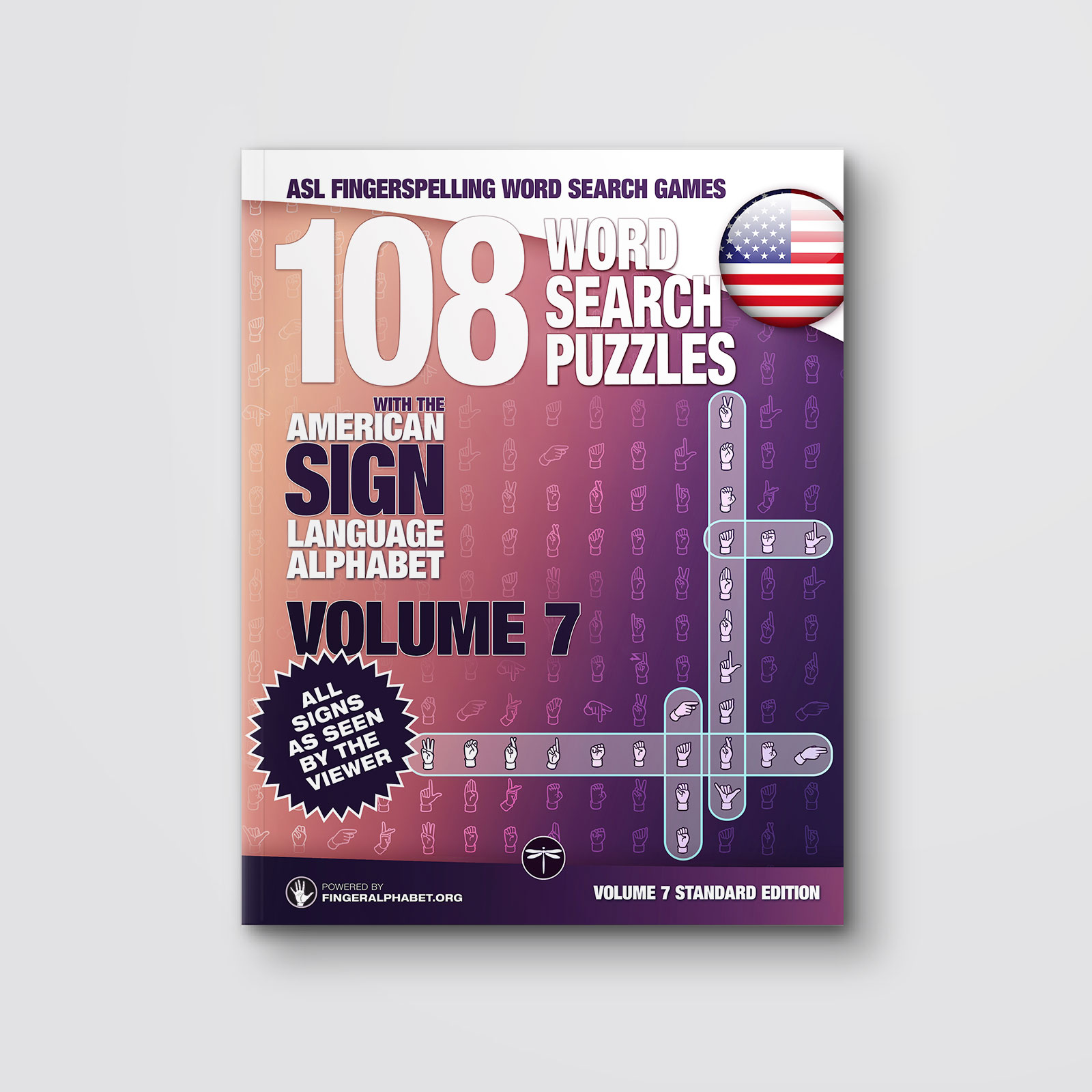 Cover of ASL Fingerspelling Word Search Games, Volume 7